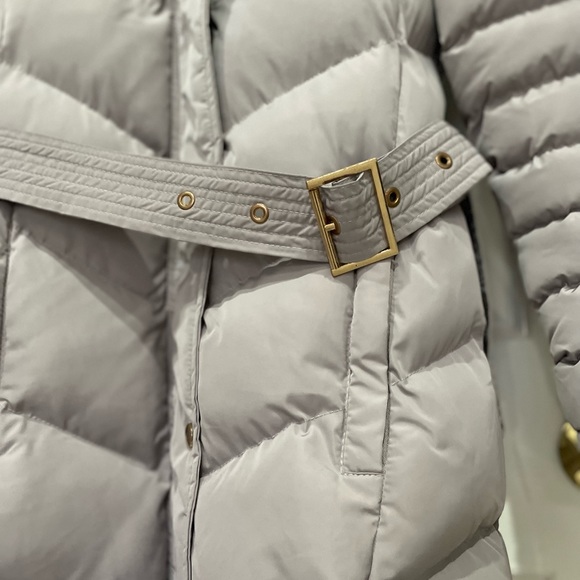 Long Hooded Puffer Jacket Grey - M - Picture 14 of 16